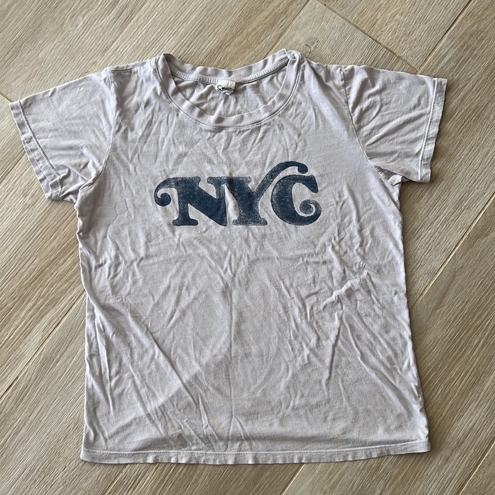 ANTHROPOLOGIE LetLuv Vintage NYC Slouchy Tee Grey Blue S Anthropologie - Picture 4 of 8